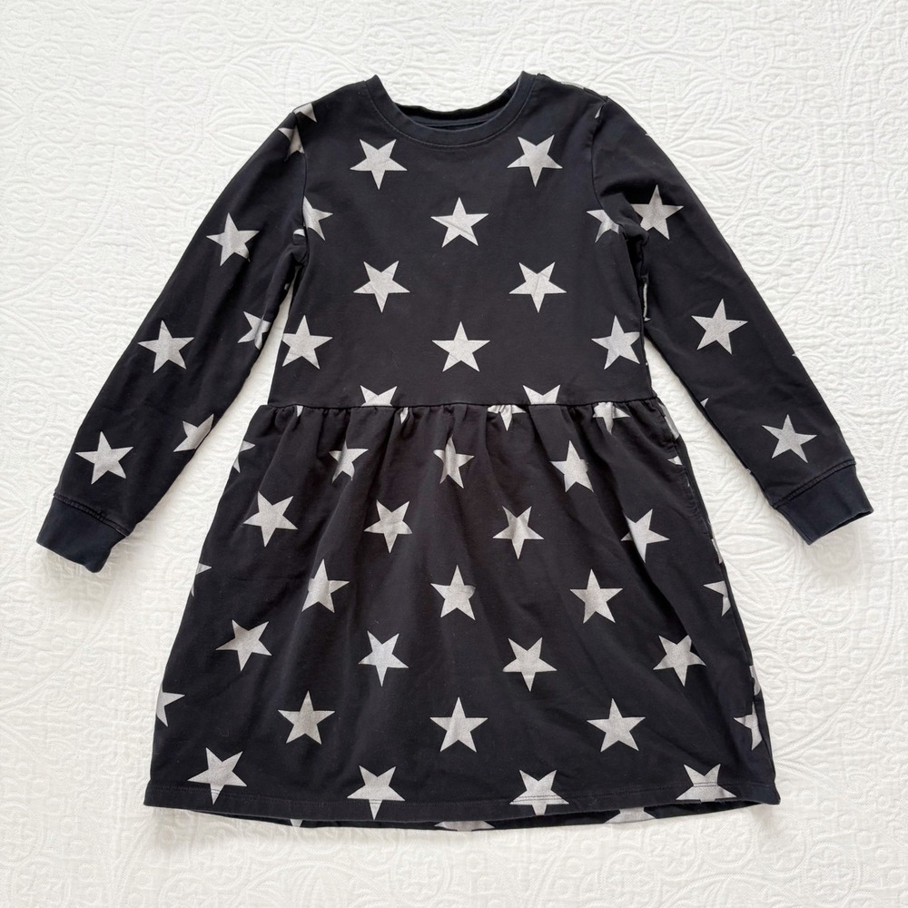 Primary Girls' Star Print Sweatshirt Dress‎ (Sz 8-9)